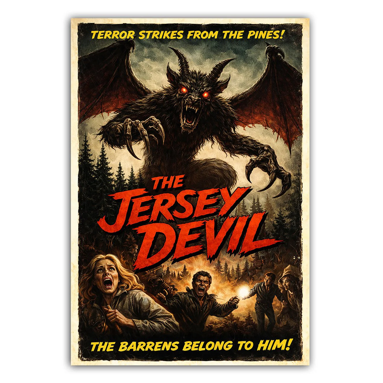 The Jersey Devil Horror Movie Poster Sticker