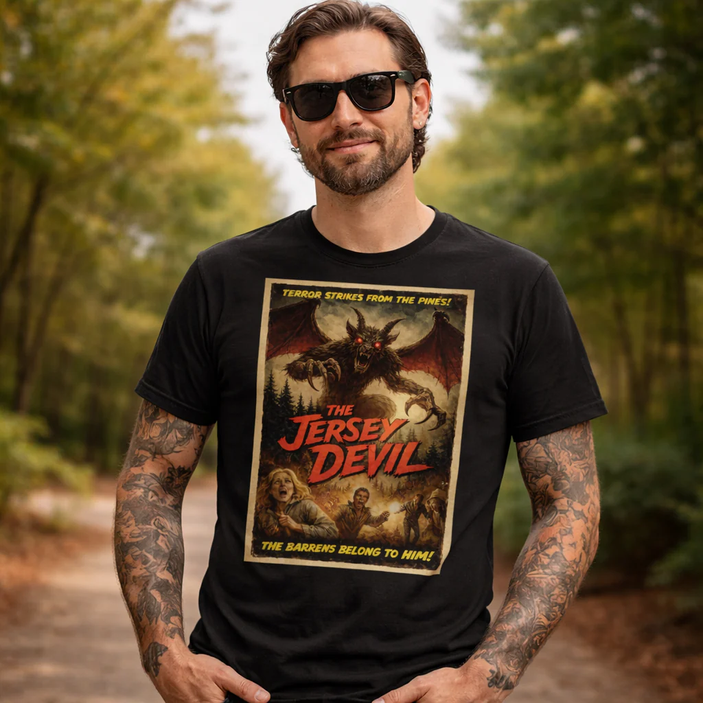 The Jersey Devil Horror Movie Poster T-Shirt - Image 4