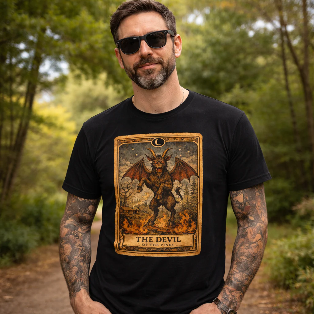 The Jersey Devil Tarot Card T-Shirt - Image 4