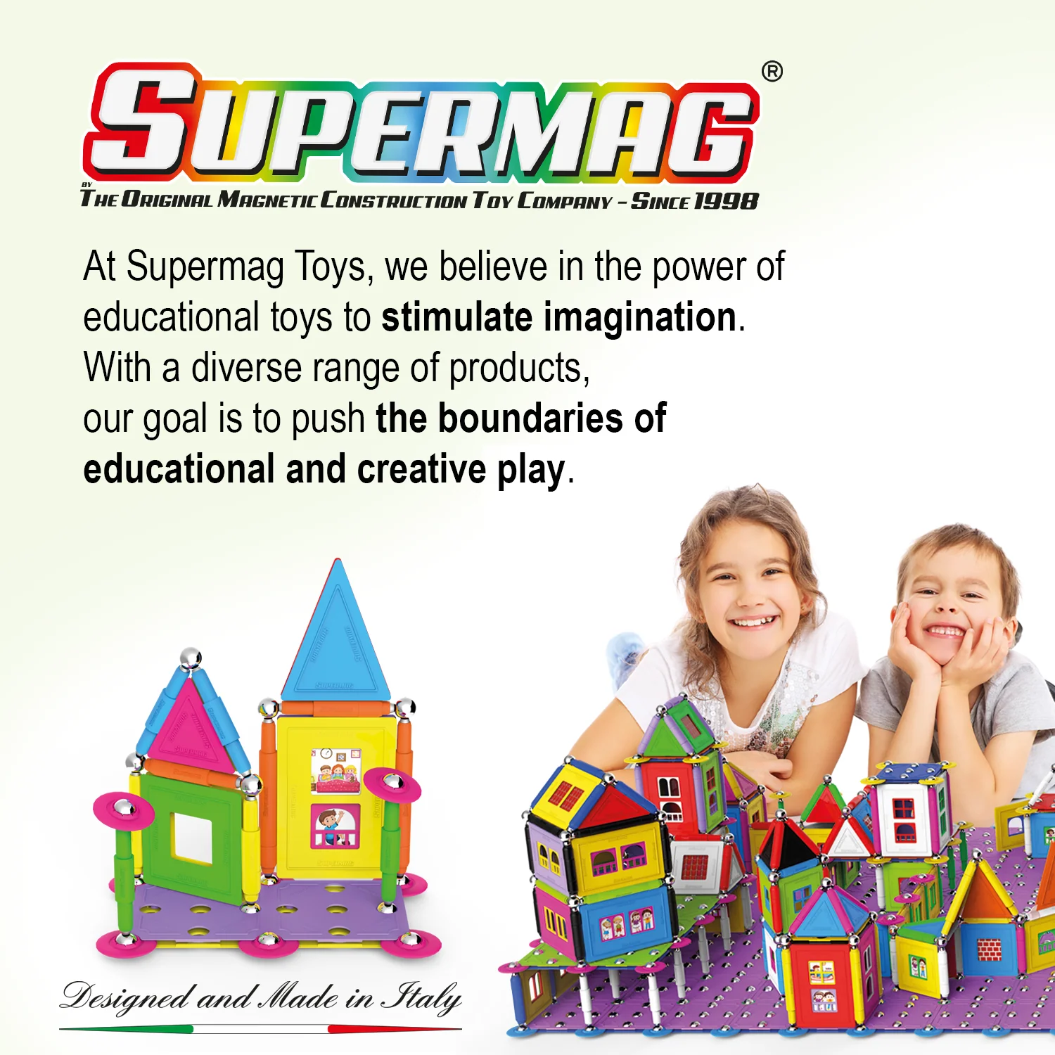 Tinamiri Supermag - House 55 - Magnetic Building Set, Educational construction fun, 55 piece set, Magnet Toys, 0663 - Image 9