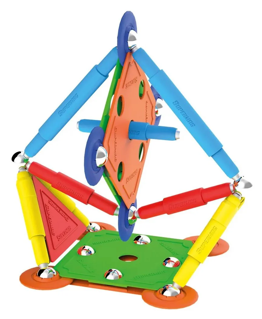 Tinamiri Supermag - Multicolor 45 - Magnetic Building Set, Educational construction fun, 45 piece set, Magnet Toys, 0651 - Image 6