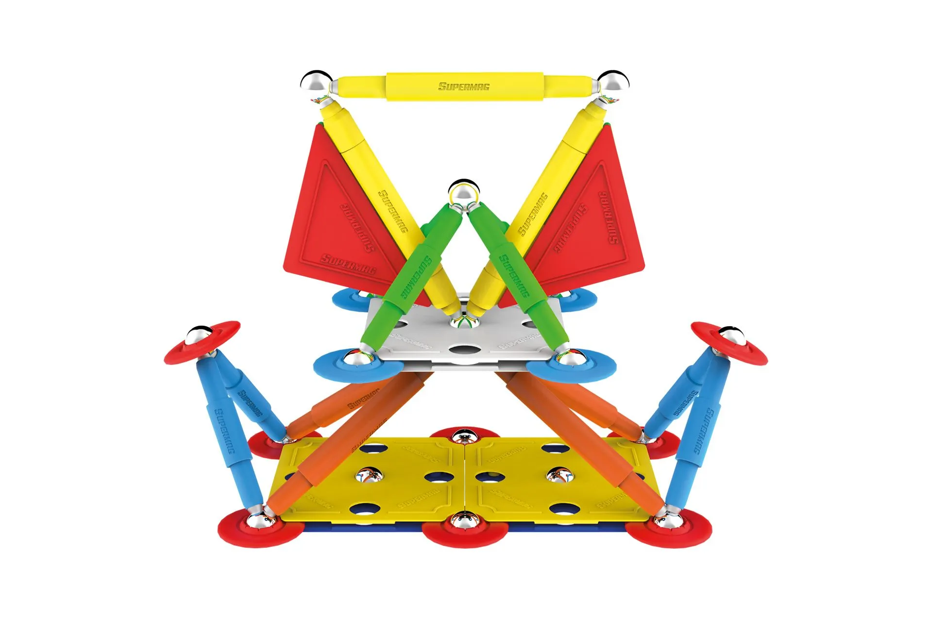 Tinamiri Supermag - Multicolor 60 - Magnetic Building Set, Educational construction fun, 60 piece set, Magnet Toys, 0652 - Image 6