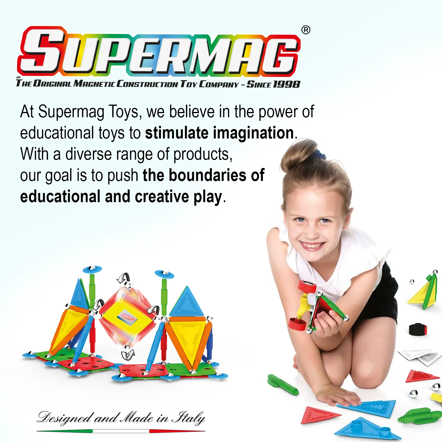 Tinamiri Supermag - Multicolor 85 - Magnetic Building Set, Educational construction fun, 85 piece set, Magnet Toys, 0658 - Image 10