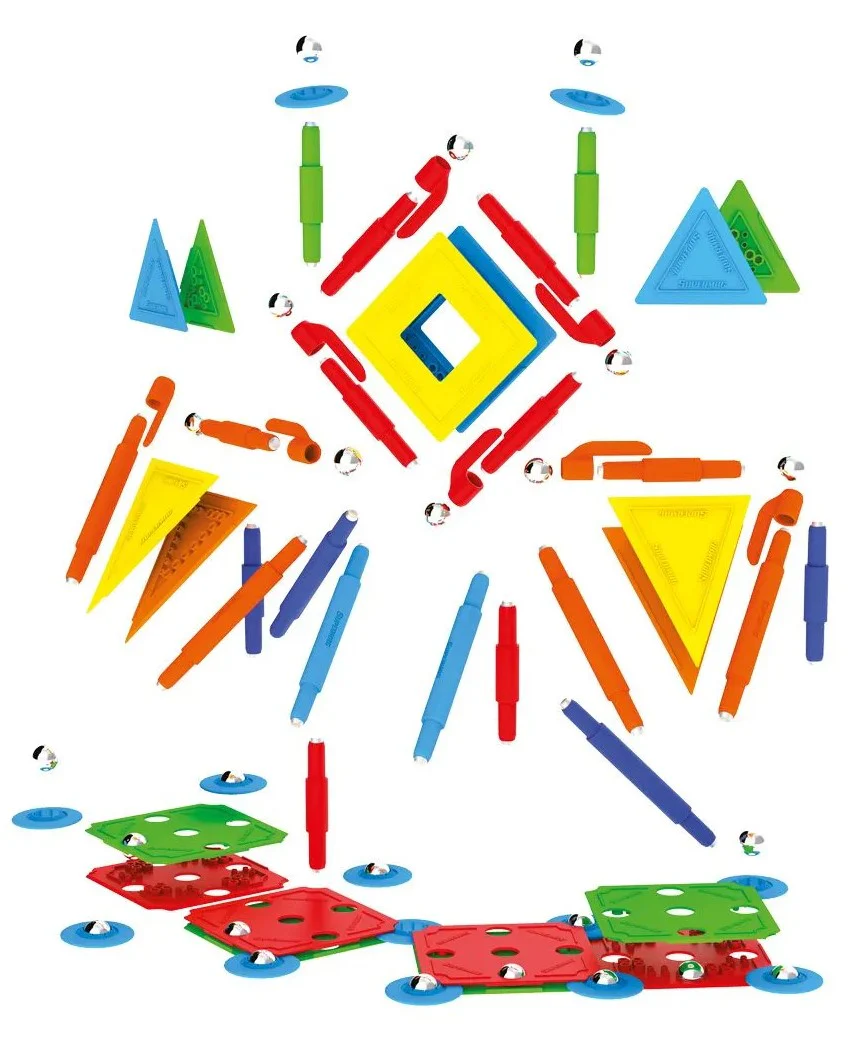 Tinamiri Supermag - Multicolor 85 - Magnetic Building Set, Educational construction fun, 85 piece set, Magnet Toys, 0658 - Image 3