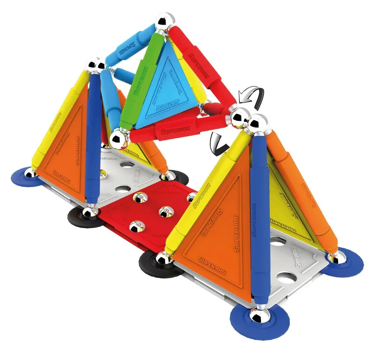 Tinamiri Supermag - Multicolor 85 - Magnetic Building Set, Educational construction fun, 85 piece set, Magnet Toys, 0658 - Image 8