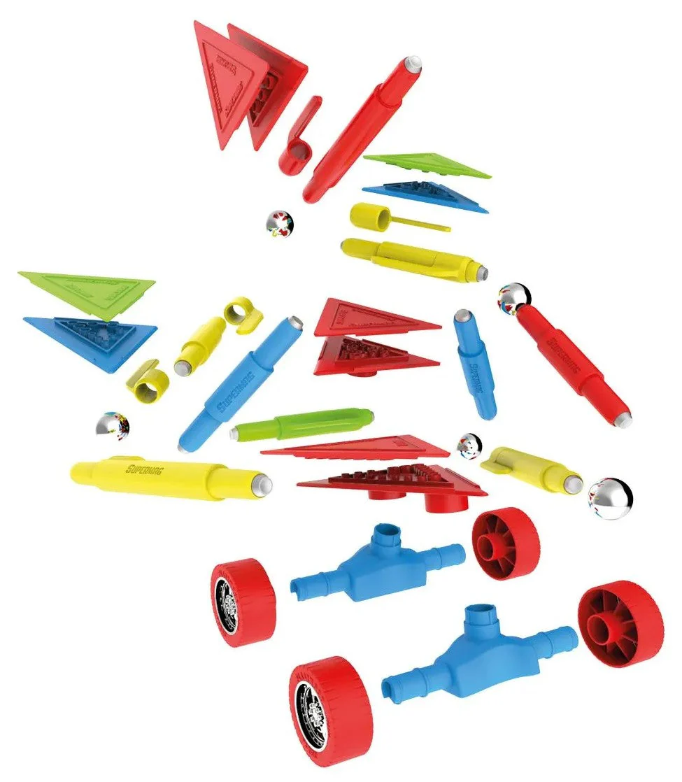 Tinamiri Supermag - Wheels 40 - Magnetic Building Set, Educational construction fun, 40 piece set, Magnet Toys, 0660 - Image 3