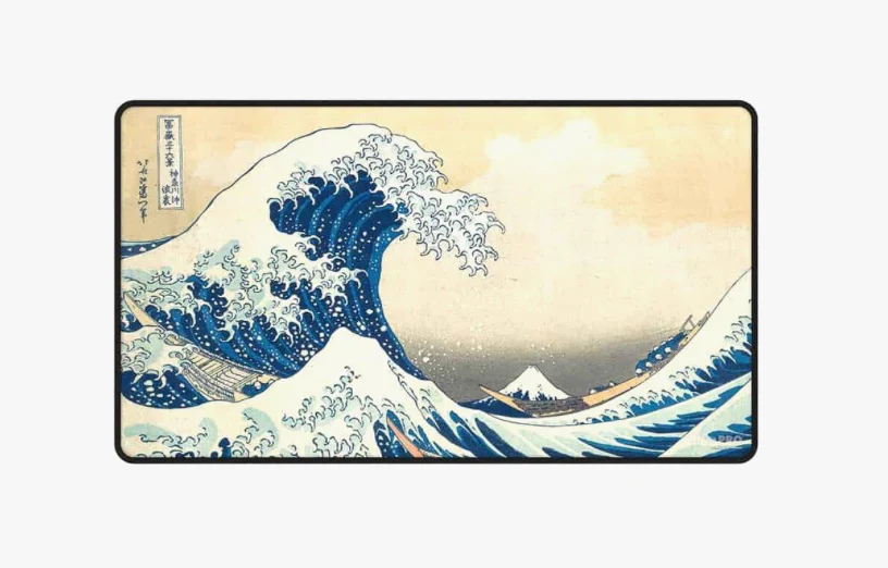 Ultra Pro: Fine Art Black-Stitched Playmat - The Great Wave Off Kanagawa - Ultra Pro Playmats