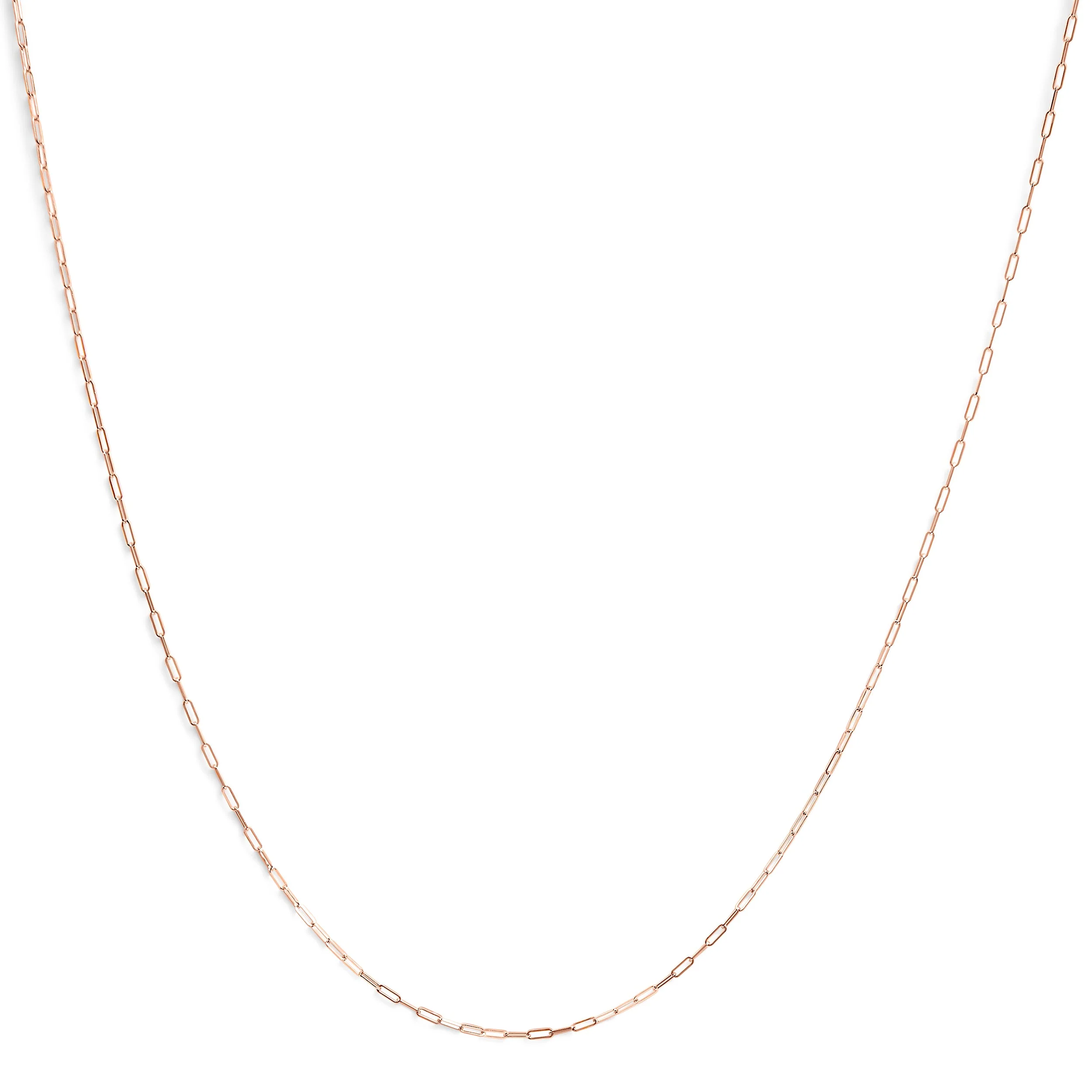 Unisex Solid 14K Yellow Gold 1.5mm Paperclip Chain Necklace - 18 Inches - Image 16