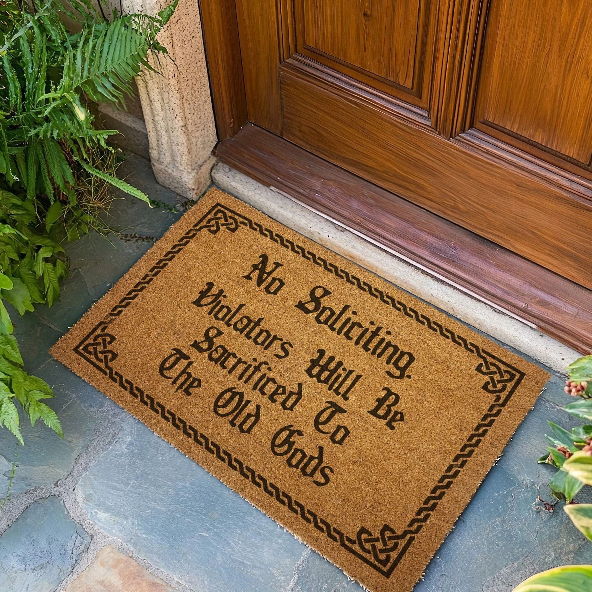 Violators Will Be Sacrificed Door Mat - Image 2