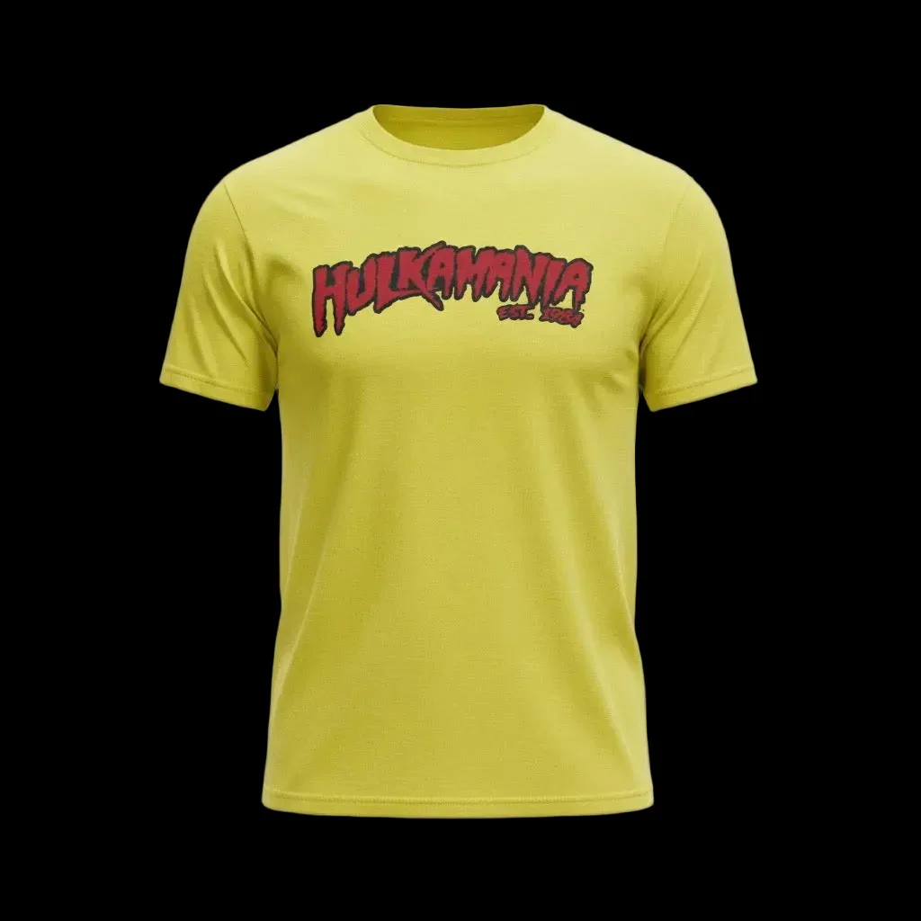 Yellow Hulkamania Adult T-Shirt - Image 2