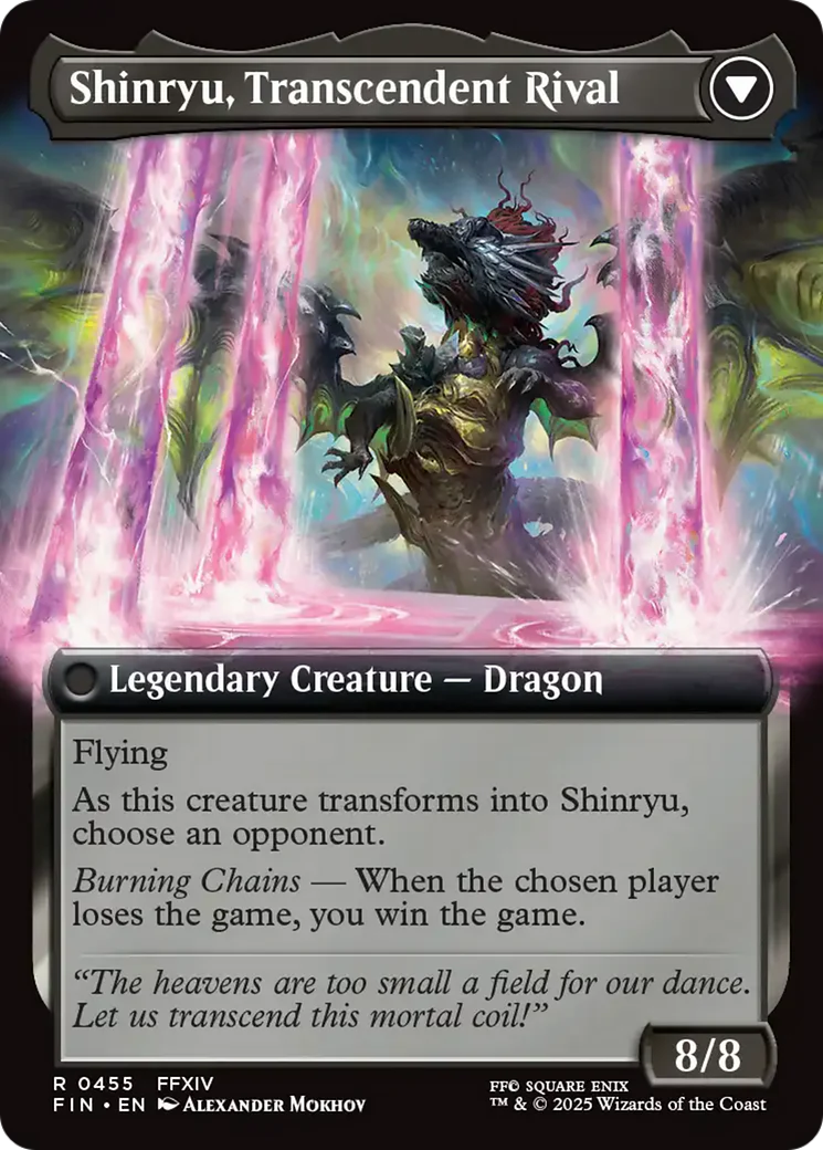 Zenos yae Galvus // Shinryu, Transcendent Rival (FIN-455) - FINAL FANTASY: (Extended Art) Foil - Image 3